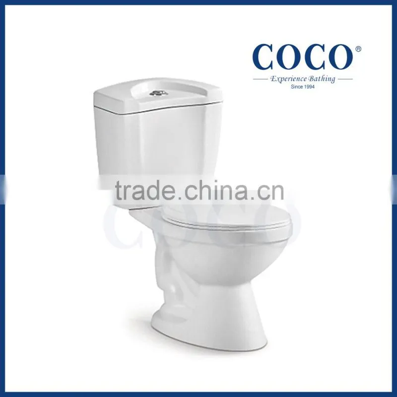 COCO 8001B bathroom ceramic siphonic two piece dominican toilet