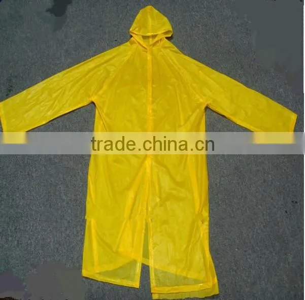 PVC/polyester long raincoat