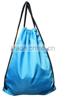 Wholesale waterproof polyester Fabric Cheap school Drawstring Backpack bag