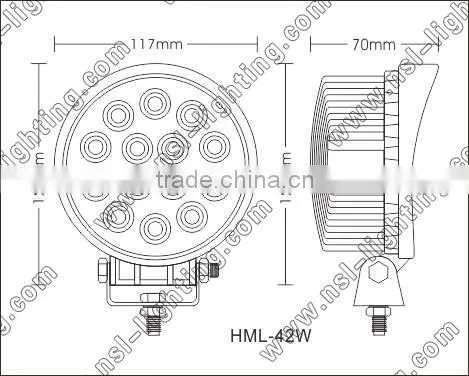 4Inch LED 42W LED Work Light,12/24V Driving On Truck,Jeep, Atv,4WD,Boat,Mining LED driving light