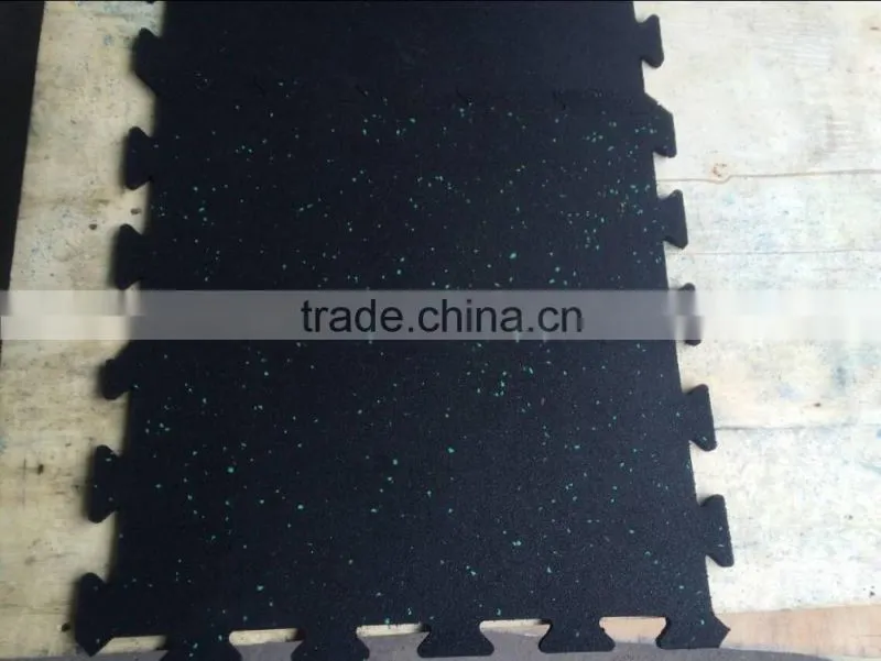 Fitness Equipment Heavy Duty Interlocking Rubber Flooring