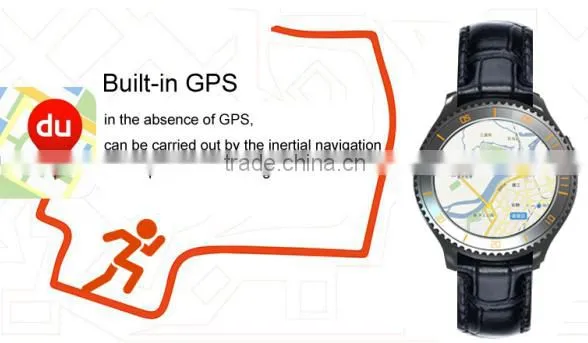 Round screen smart watch I2 Quad core speed Android smart watch MTK 6580