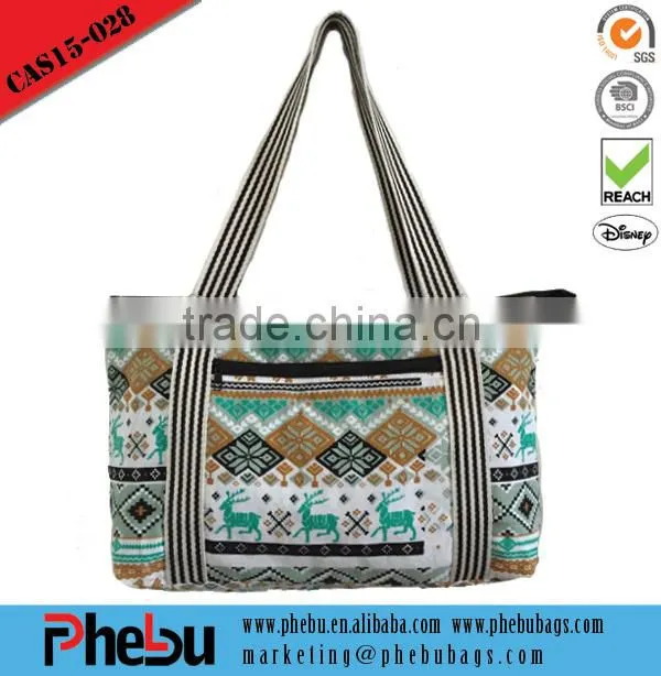 2015 Fashion Shoulder Bag Canvas Tote Bag for ladiesCAS15-029)
