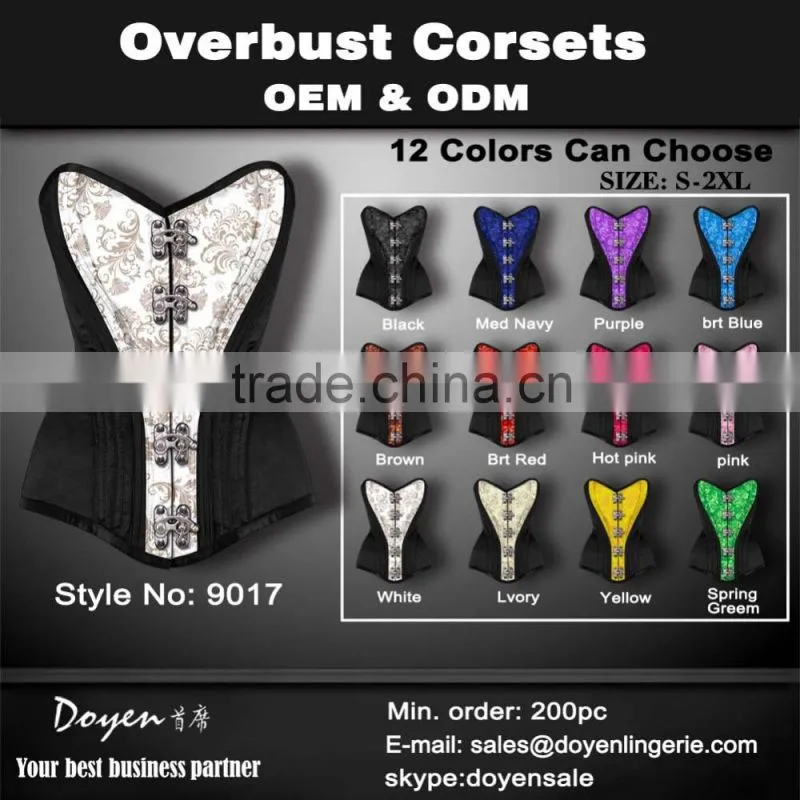 steampunk hernia small bust corset top sexy women burlesque black sexy mature corset