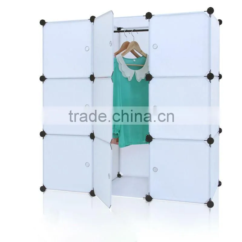 2015 Easy Assembled Modern DIY plastic shelf for cloth