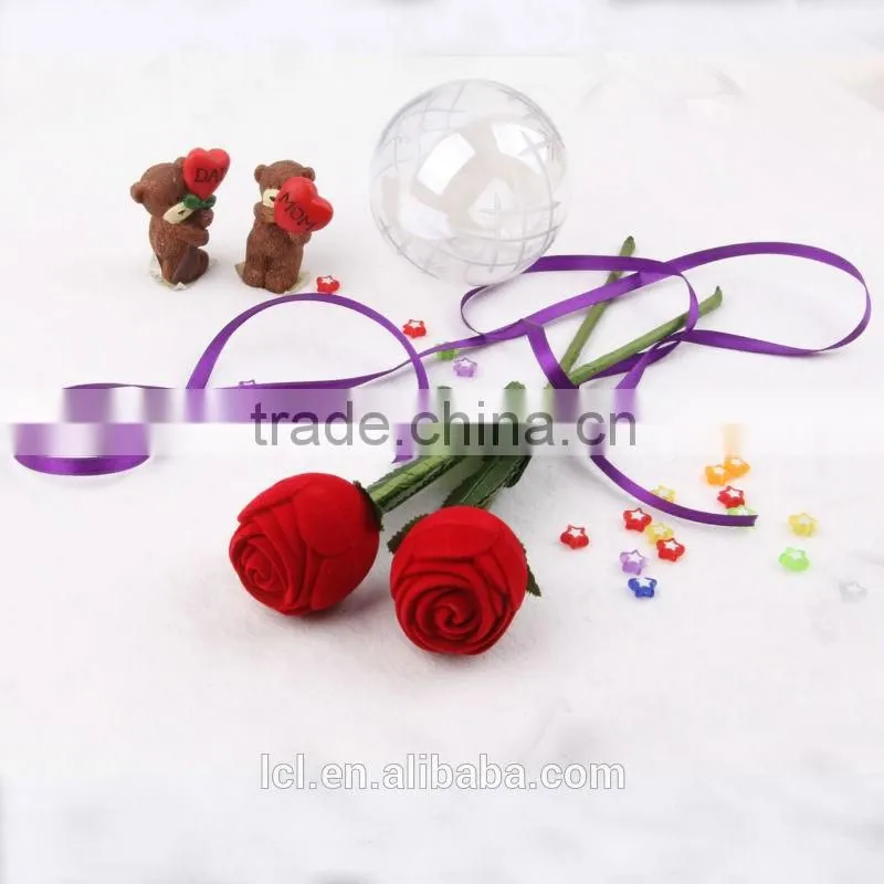 Rose shaped luxury ring box, wholesale custom ring boxes