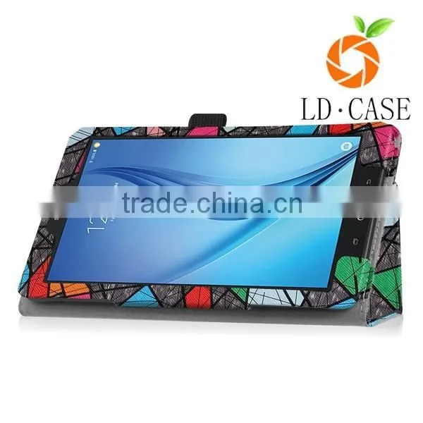 New Fashion beautiful print color Pu Leather Stand Case For Samsung Galaxy Tablet