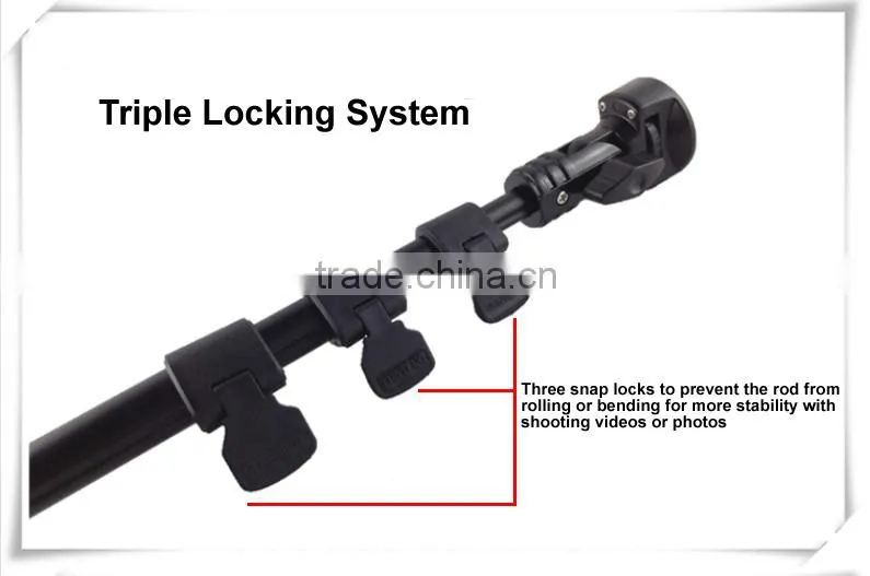 Telescopic Selfie Pole W/ Detachable Wireless Shutter Release & Clip Mount Holder For iPhone Andrpid Phones