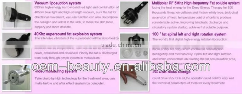 100% Safety Using Ultrasonic Cavitation Repel Fat Slimming Beauty Equipment F017