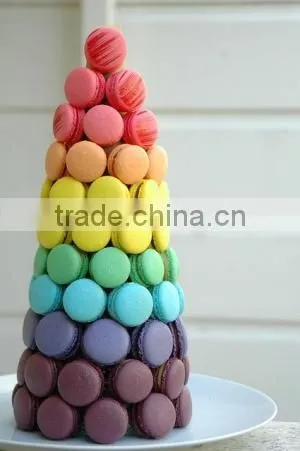 Lightblue- white graudated tint fake macaroon tower