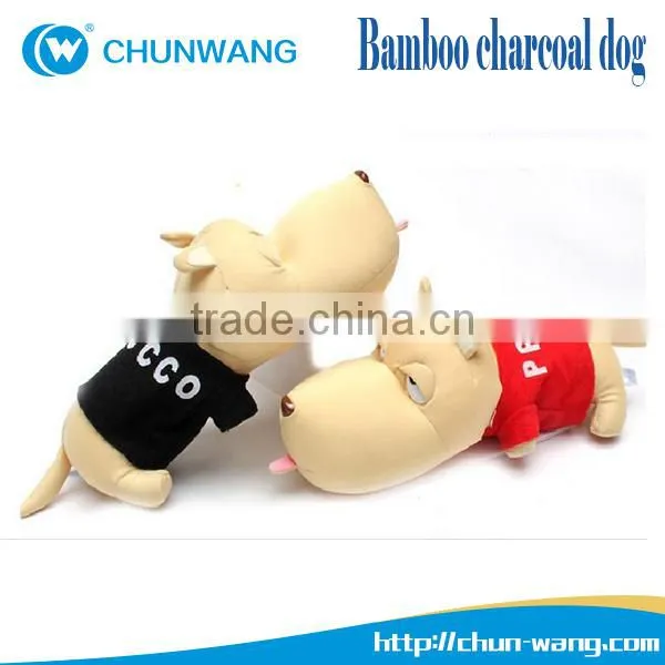 Lovely bamboo charcoal dog pet toy charcoal car air fresher