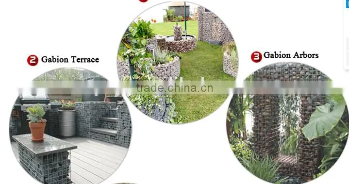 1mX0.5mX0.5m Galfan hot-dipped galvanized welded stone gabion basket retaining wall for parking area