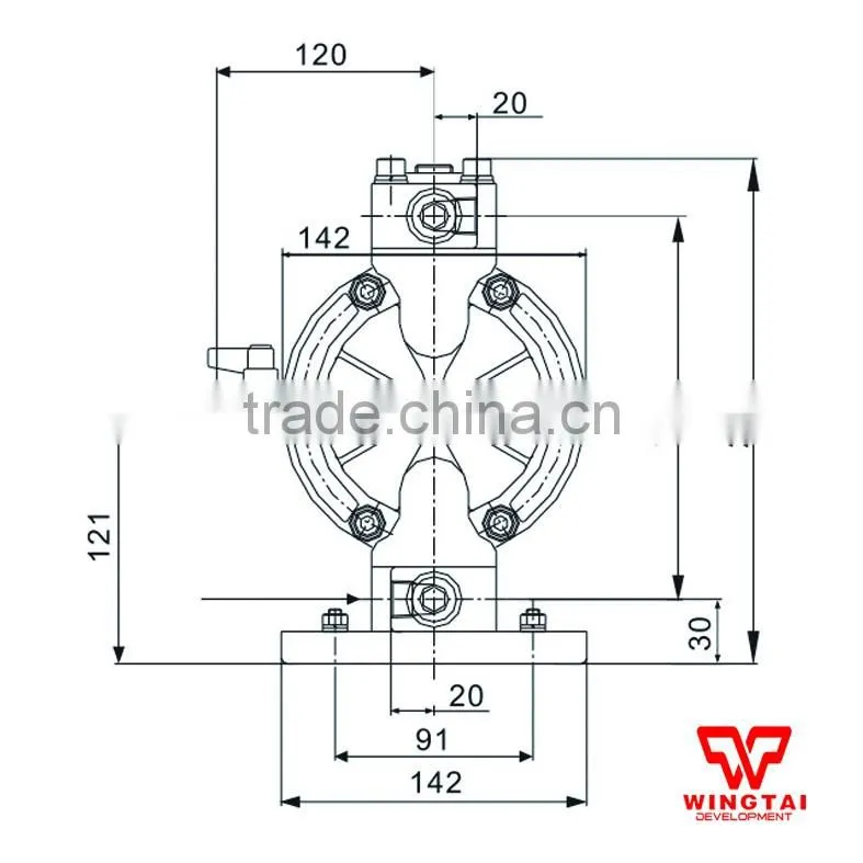 3/8'' Inlet & Outlet Industrial Air Operated Double Diaphragm Pump 10#