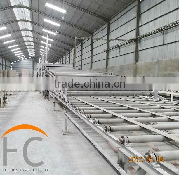 Raw material saving gypsum board machine