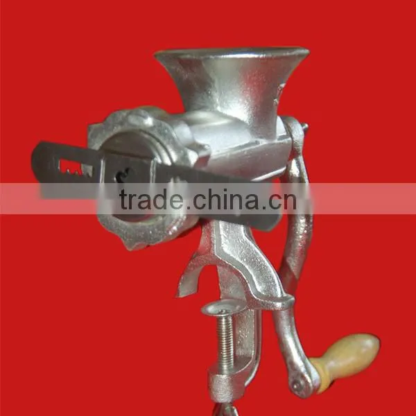 8# cast iron electroplate tinned manual meat grinder machine hand operate meat mincer