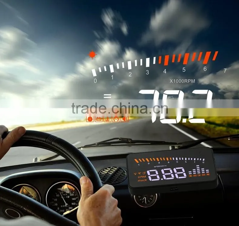X5 3 inch car OBD2 HUD display vehicle mounted alarm