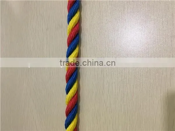 Colorful 3 Strand Twisted Polypropylene Rope with High Strength
