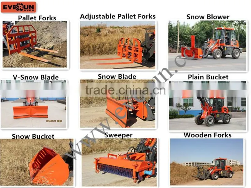 Everun ER08 Germany kleine Agri und Land Multi-Funktion mini Radlader mit CE Zertifikat