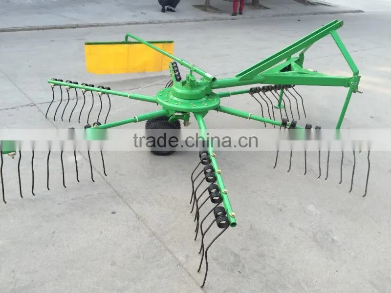 Tractor 3 point connection rotary wheel hayrake wheel hay rakes used to pick up straw and corn stover