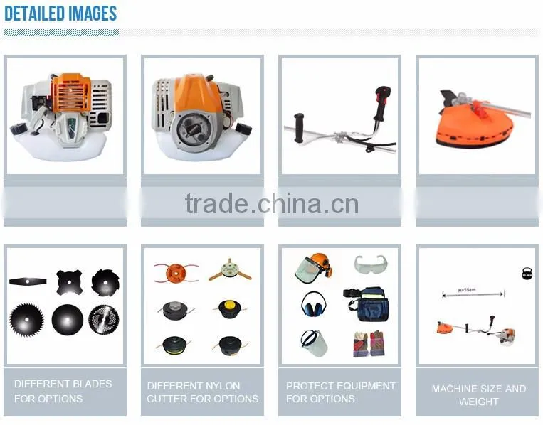nylon trimmer line brush cutter,43cc shoulder grass trimmer