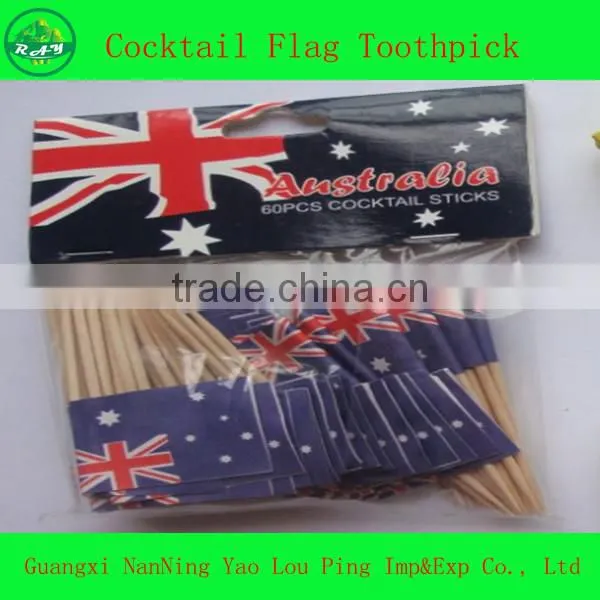 Mint toothpick in paper box wooden mint flavor toothpick