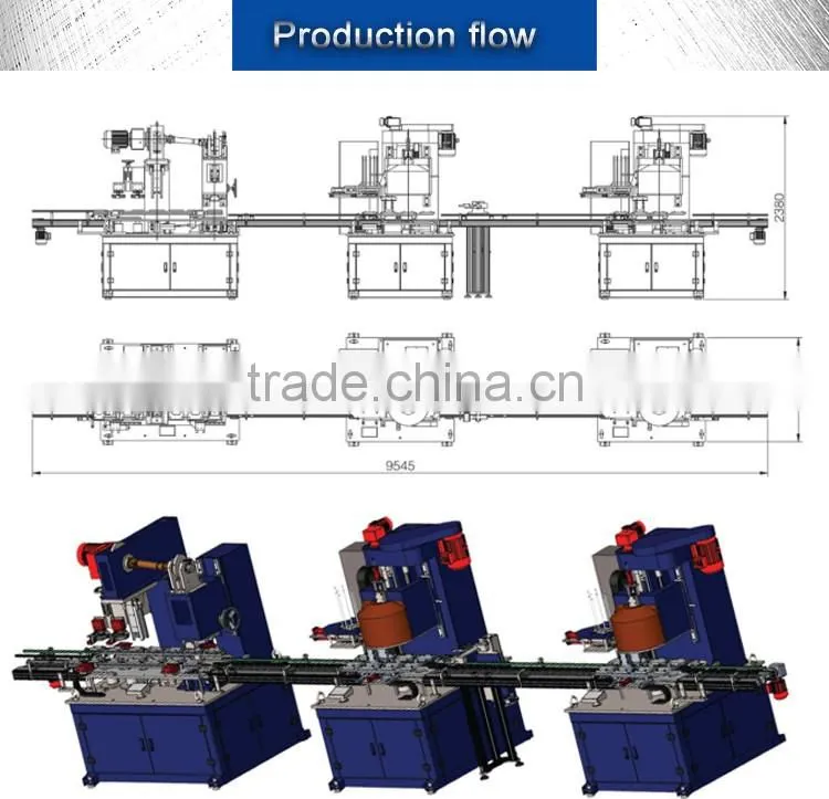 Automatic rectangular square oil thinner brake tin can making machine