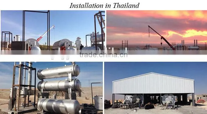 Zero Pollution ,High Oil Out And Long Service Time Pyrolysis Plant For Asia Market