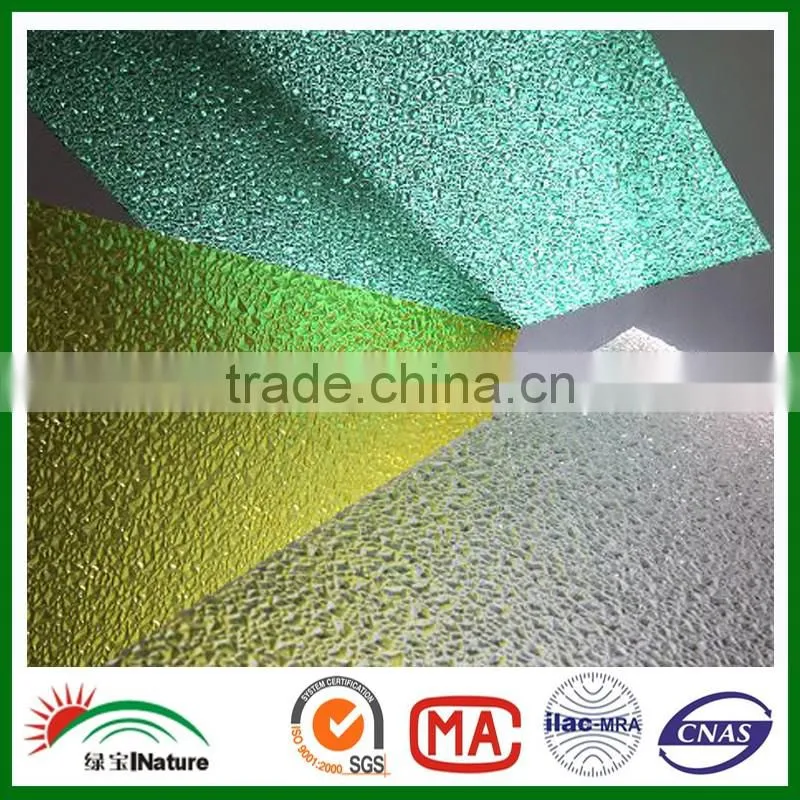 China supplier Polycarbonate diamond sheet Polycarbonate big embossed sheet polycarbonate granules