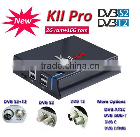 K2 Pro 4K Android 5.1 Smart TV Box Quad Core Amlogic S905 Cpu Model KII Pro Dvb-T2+S2 Andrord TV Box