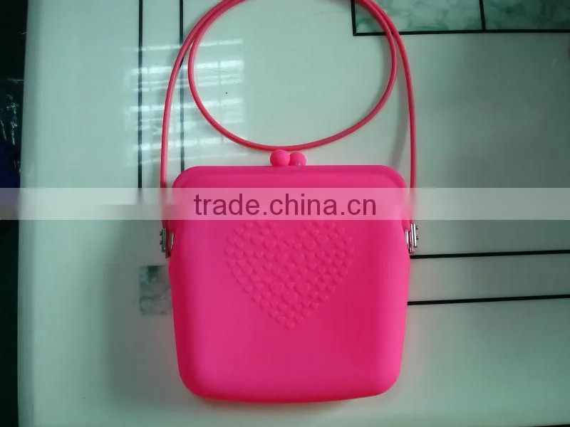 New Fluorescence Candy Color Diamond shape Silicon Shoulder Bag
