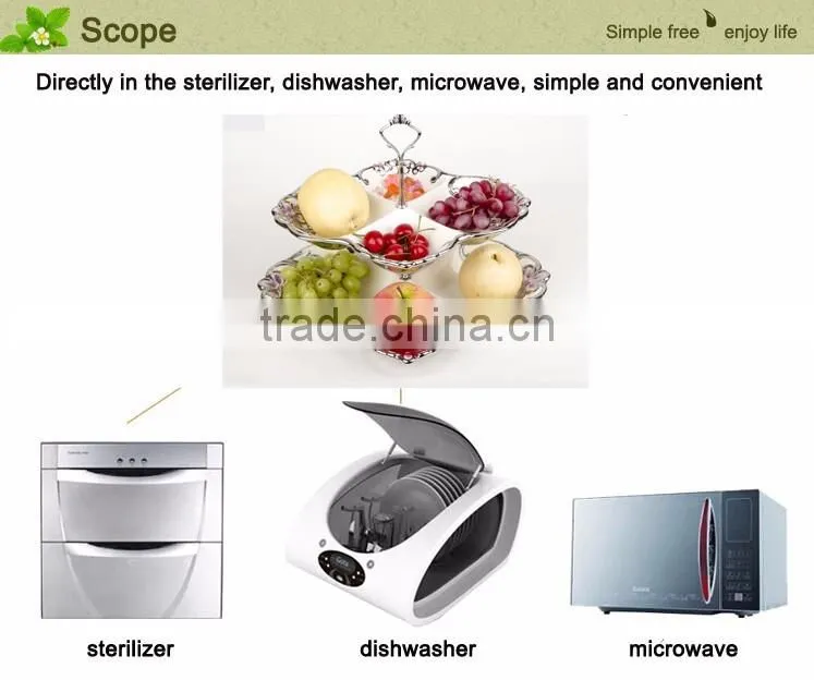 High Quality silver electroplating ceramic departed plates/dishes