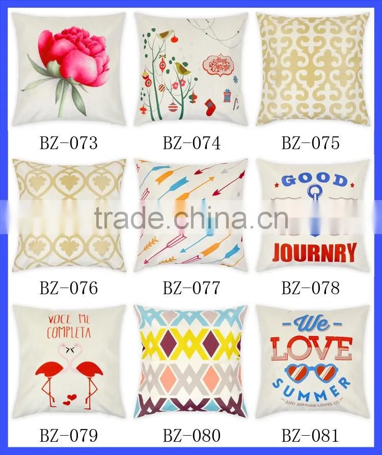 Decorative Pillowcase Cotton Linen Home Cushion Cover Throw Sofa Bed Car Pillows