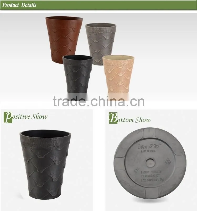 Unique Design Hydroponics Tall Round Decoration Flower Pot with self watering system