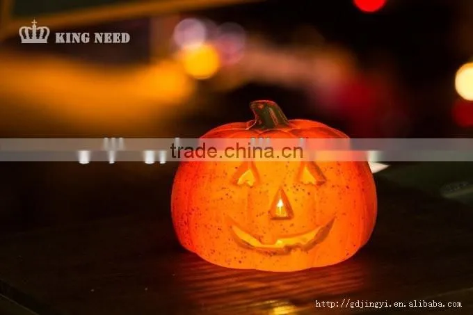 China new product wholesale plastic LED pumpkin Halloween decoration