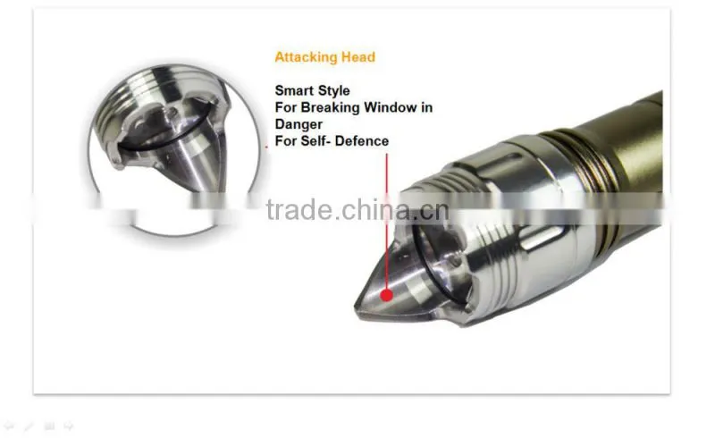 Outdoor Aluminum Rechargeable Flashlight With 4 shifts and Magnet