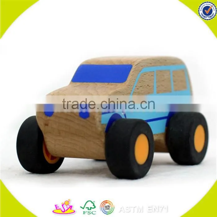 wholesale fashion red wooden kids car toy hot sale kids wooden kids car toy W04A035