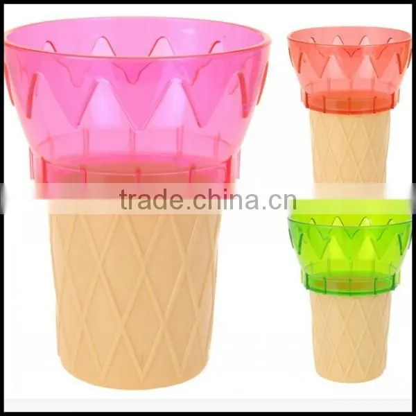 Ice Cream Cone Shaped Sundae Dish Party Bowl Set Ice Cream Cones bowls,custom plastic ice cream bowls manufacturer