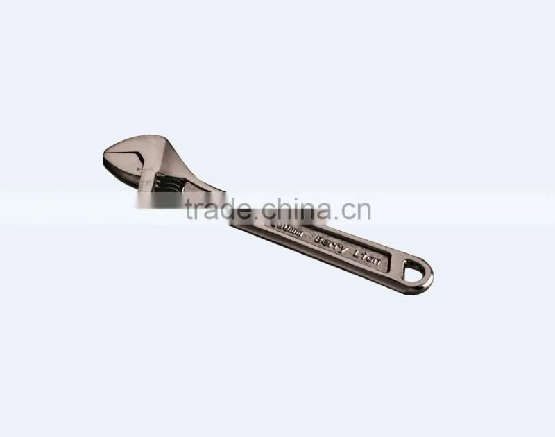 Berrylion 10" Nickel Alloy Black Adjustable Wrench Pearl Nickel Adjustable Wrench