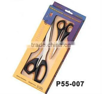 Hot sale durable scissors set with fancy wooden block