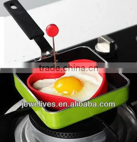 Hot selling heart shape silicone egg tart mold
