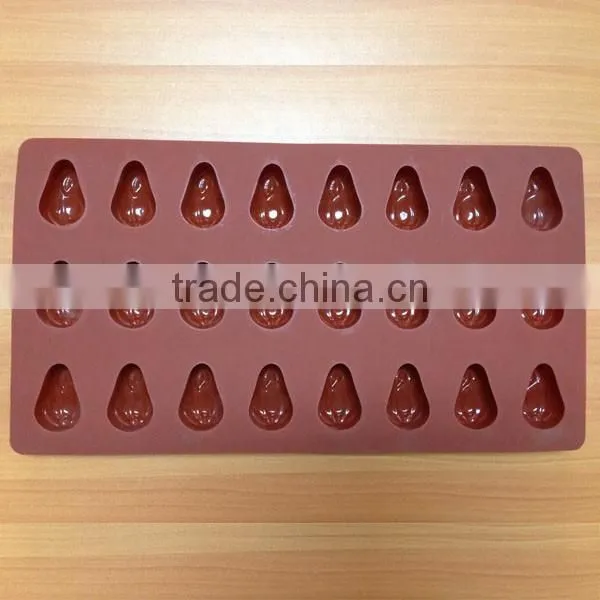 FDA food grade silicone 24 cups nut shape silicone chocolate molds chocolate maker Online selling silicone cake molds