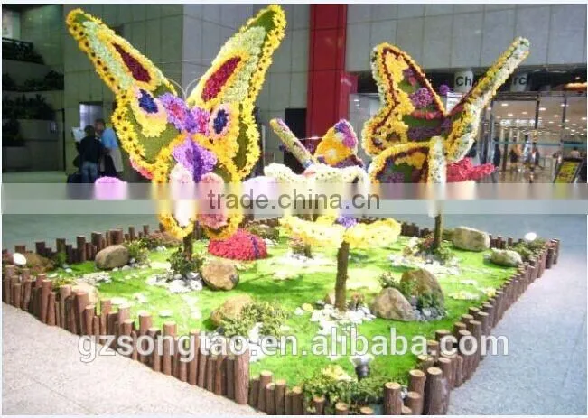 2015 Chinese hottest artificial landscape grass topiary animal glass animal for garden decoration