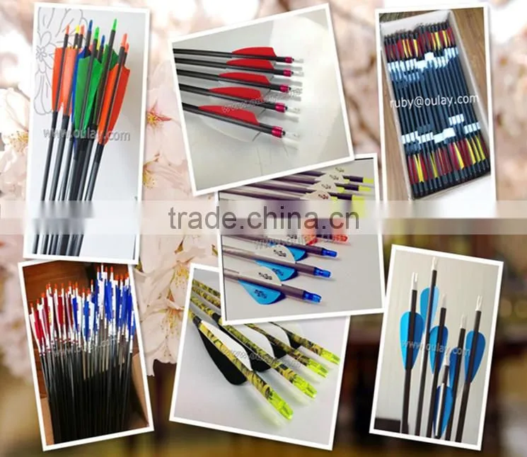 5.5GPI High Carbon Best-selling Black Archery 31" Carbon Fiber Hunting/Targeting Arrows