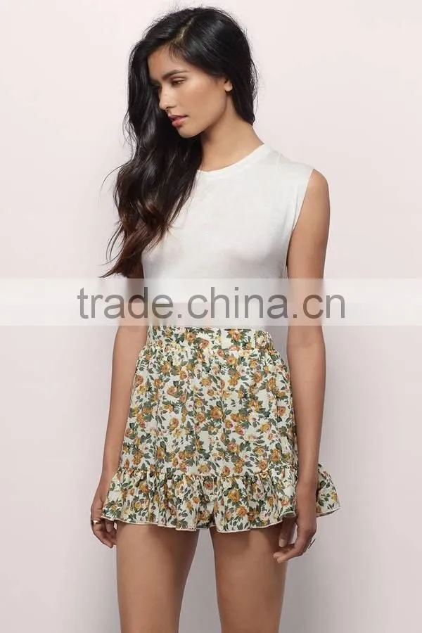 Wholesale New Style Hot Sales Girl Short Pants Customized Womens Loose Fit Summer Floral Printed Cheap Beach Shorts