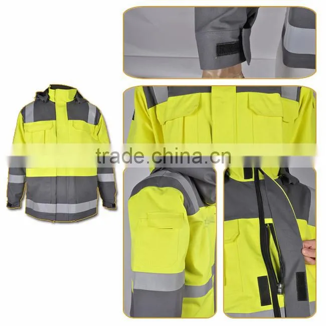 FR jackets for men fluorescent function for safety production
