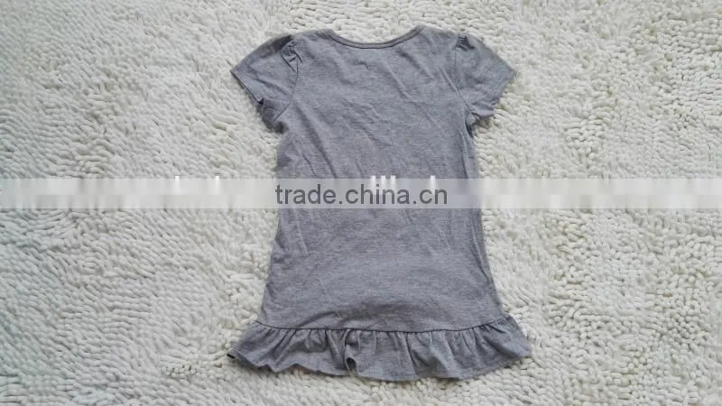 Garment stocks girl's fashion new desgin t-shirt