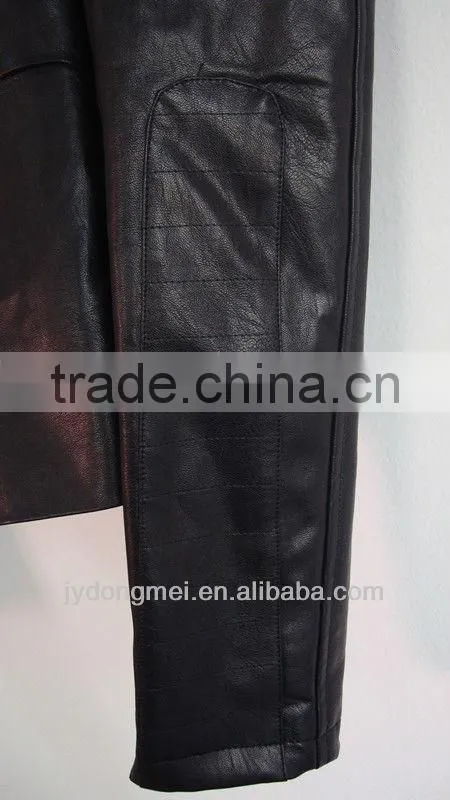 black color women fashion leather jacket with zipper