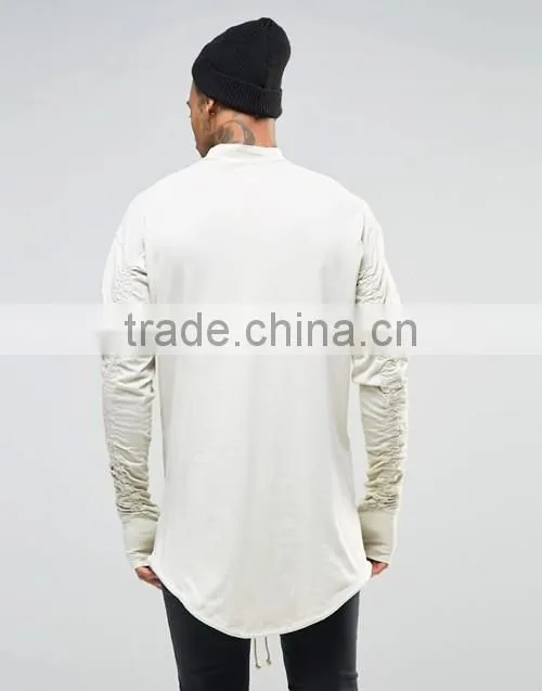 Top sale soft plain casual long sleeve turtle neck men t-shirt supplier in China