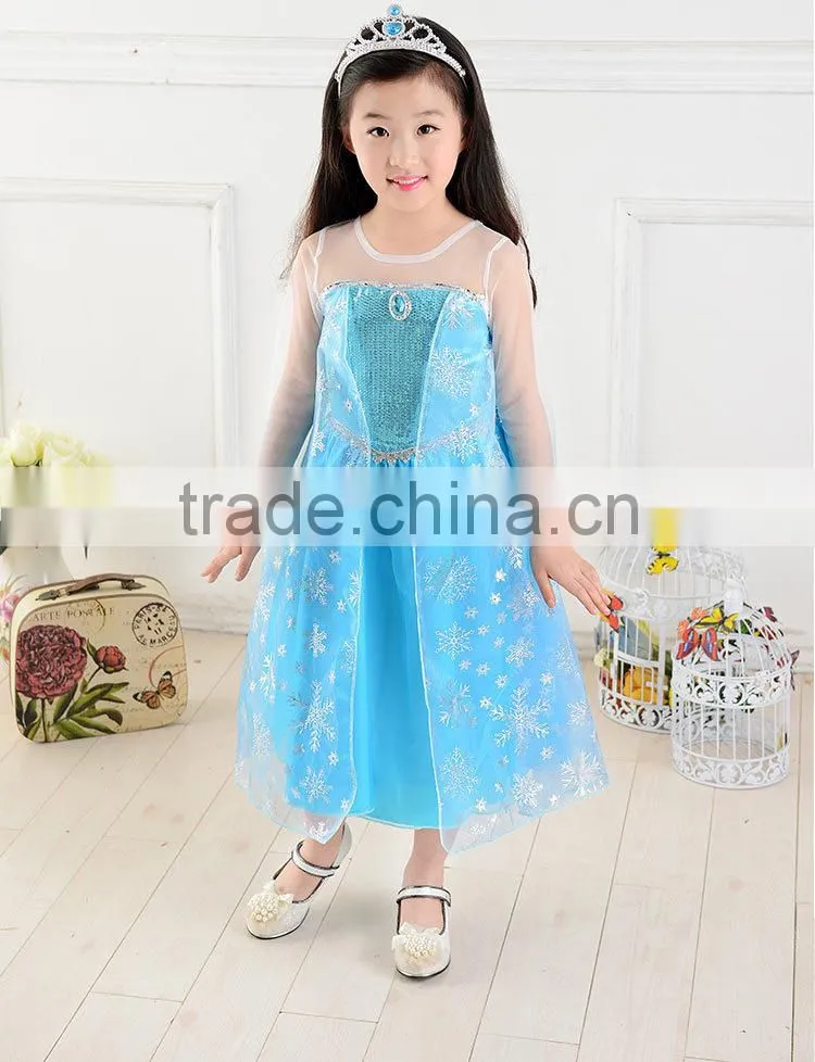 new arrival baby girls princess wedding dress kids costume dress children snow glitter sequin party dress