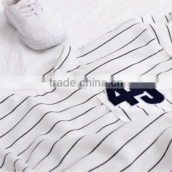 Wholesale Girls Striped Clothing sets Jersey Sports Casual Clothing Sets